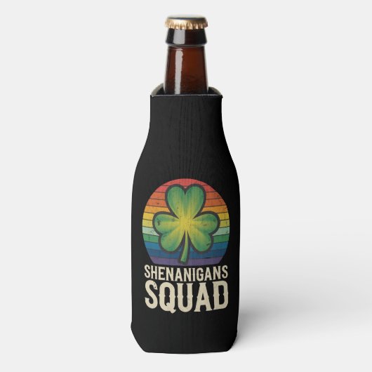 Shenanigans Squad Matching St Patricks Day Group Flaschenkühler (Flaschenvorderseite)
