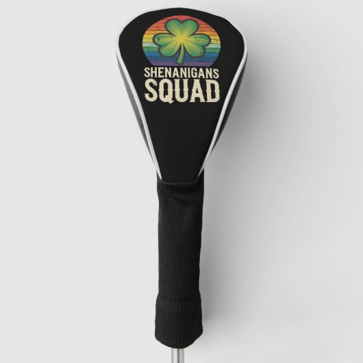 Shenanigans Squad Matching St Patricks Day Group Golf Headcover (Vorderseite)