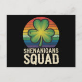 Shenanigans Squad Matching St Patricks Day Group Postkarte (Vorderseite)