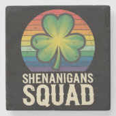 Shenanigans Squad Matching St Patricks Day Group Steinuntersetzer (Vorderseite)