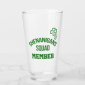 Shenanigans Squad Mitglied Bier Glas (Vorderseite)