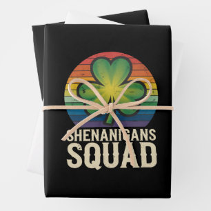 Shenanigans Squad passendes St. Patricks Day Grupp Geschenkpapier Set