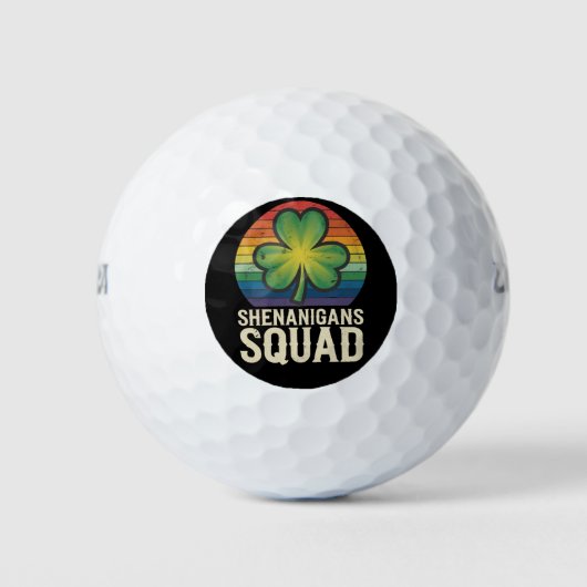 Shenanigans Squad passendes St. Patricks Day Grupp Golfball (Vorderseite)