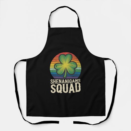 Shenanigans Squad passendes St. Patricks Day Grupp Schürze (Vorderseite)
