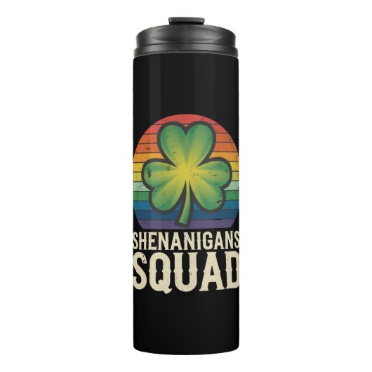 Shenanigans Squad passendes St. Patricks Day Grupp Thermosbecher (Vorderseite)
