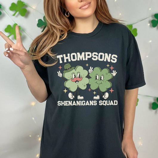 Shenanigans Squad Retro Custom St. Patrick's Day T-Shirt