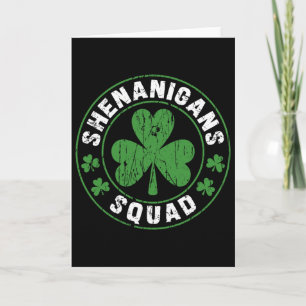 Shenanigans Squad Shamrocks Irischer Lustiger St.  Karte