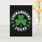 Shenanigans Squad Shamrocks Irischer Lustiger St.  Karte (Gelbe Blume)