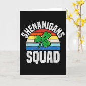 Shenanigans Squad Shamrocks Irischer Lustiger St. Karte (Gelbe Blume)