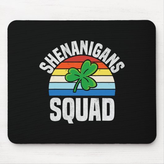 Shenanigans Squad Shamrocks Irischer Lustiger St. Mousepad (Vorne)