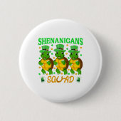 Shenanigans Squad St. Patrick�s Day Cute Turtle Button (Vorderseite)