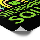 Shenanigans Squad St. Patrick's Day Frauen Mädchen Poster (Ecke)