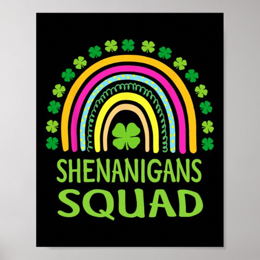 Shenanigans Squad St. Patrick's Day Frauen Mädchen Poster (Vorne)