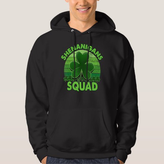 Shenanigans Squad St Patricks Day Funny Matching V Hoodie (Vorderseite)