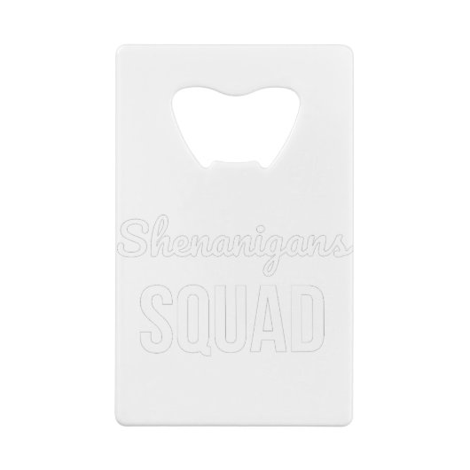 Shenanigans Squad St Patrick's Day Geldbeutel Flaschenöffner (Rückseite)