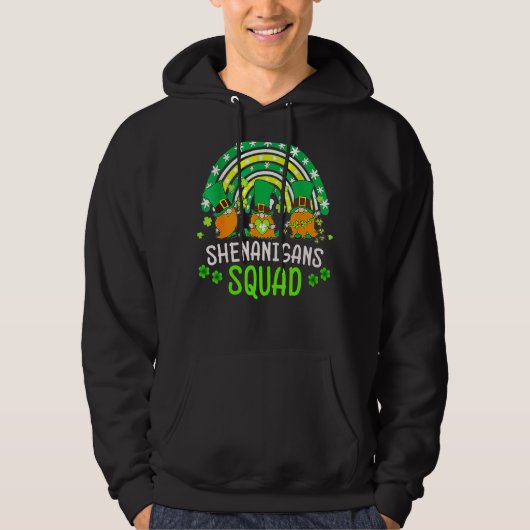 Shenanigans Squad St Patricks Day Gnomes Green Pro Hoodie (Vorderseite)