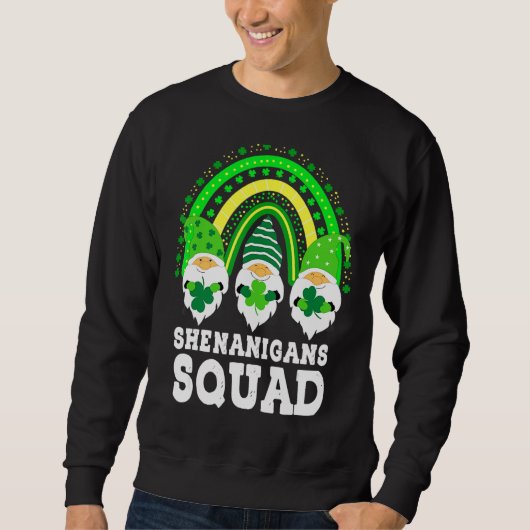 Shenanigans Squad St Patricks Day Gnomes Green Pro Sweatshirt (Vorderseite)