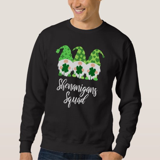 Shenanigans Squad St Patricks Day Gnomes Green Pro Sweatshirt (Vorderseite)