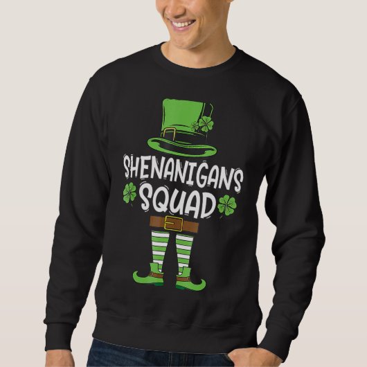 Shenanigans Squad St Patricks Day Gnomes Green Pro Sweatshirt (Vorderseite)