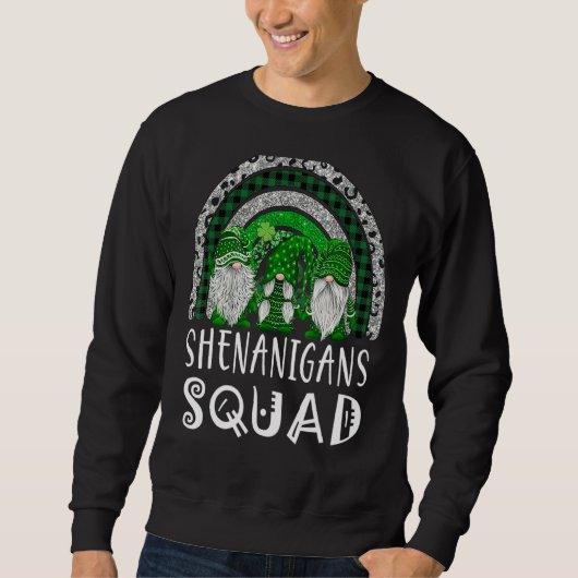 Shenanigans Squad St Patricks Day Gnomes Green Pro Sweatshirt (Vorderseite)