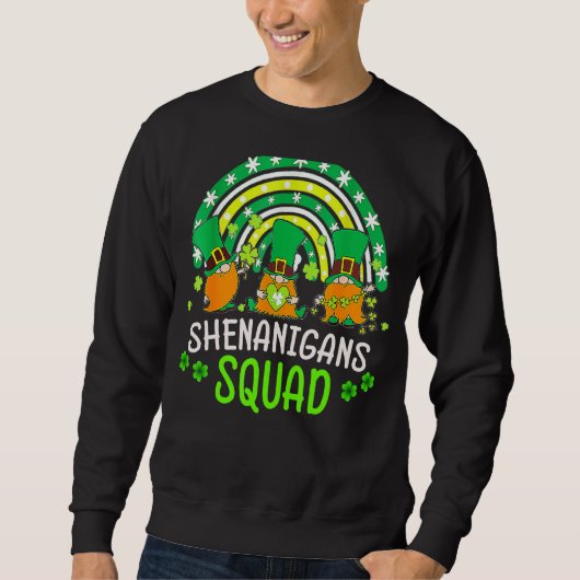 Shenanigans Squad St Patricks Day Gnomes Green Pro Sweatshirt (Vorderseite)