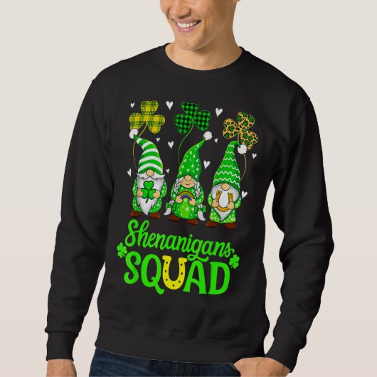 Shenanigans Squad St Patricks Day Gnomes Green Pro Sweatshirt (Vorderseite)