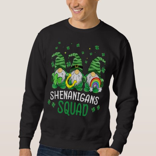 Shenanigans Squad St Patricks Day Gnomes Green Pro Sweatshirt (Vorderseite)