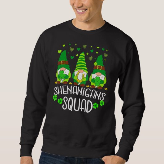 Shenanigans Squad St Patricks Day Gnomes Green Pro Sweatshirt (Vorderseite)