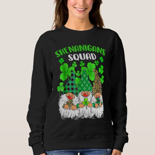 Shenanigans Squad St Patricks Day Gnomes Green Pro Sweatshirt (Vorderseite)