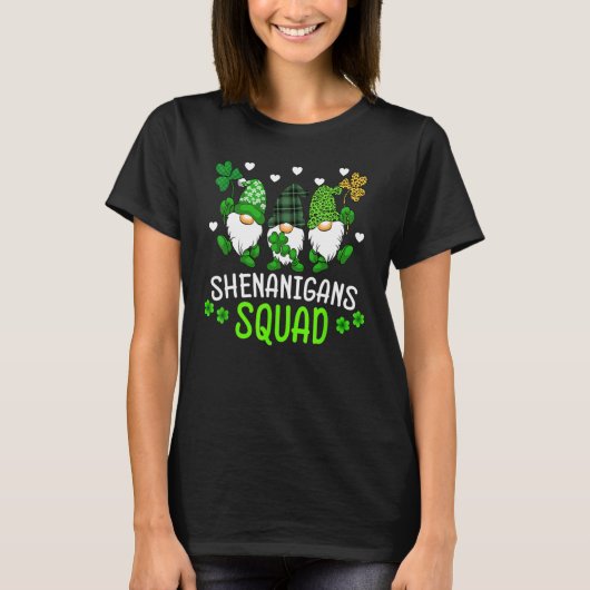 Shenanigans Squad St Patricks Day Gnomes Green Pro T-Shirt (Vorderseite)