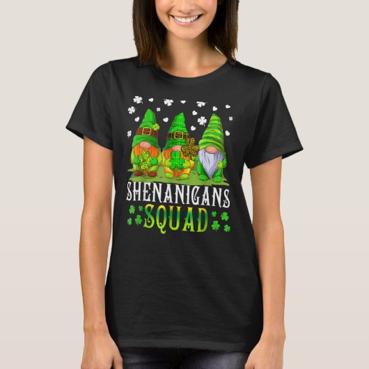 Shenanigans Squad St Patricks Day Gnomes Green Pro T-Shirt (Vorderseite)