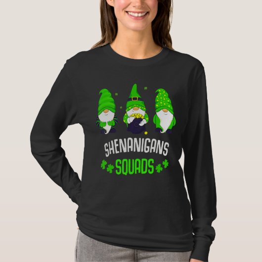 Shenanigans Squad St Patricks Day Gnomes Green Pro T-Shirt (Vorderseite)