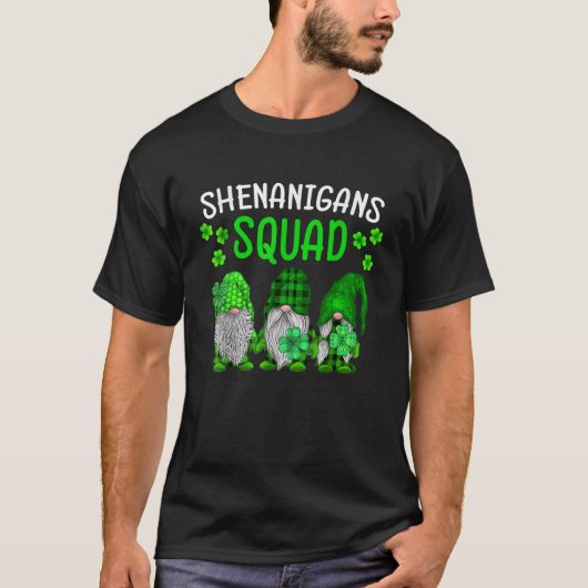 Shenanigans Squad St Patricks Day Gnomes Green Pro T-Shirt (Vorderseite)
