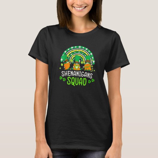 Shenanigans Squad St Patricks Day Gnomes Green Pro T-Shirt (Vorderseite)
