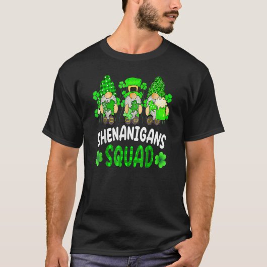 Shenanigans Squad St Patricks Day Gnomes Green Pro T-Shirt (Vorderseite)