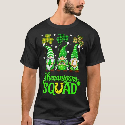 Shenanigans Squad St Patricks Day Gnomes Green Pro T-Shirt (Vorderseite)