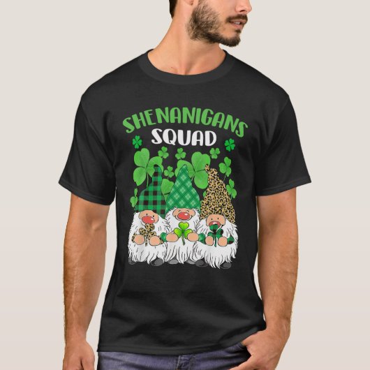 Shenanigans Squad St Patricks Day Gnomes Green Pro T-Shirt (Vorderseite)