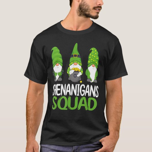 Shenanigans Squad St Patricks Day Gnomes St Patric T-Shirt (Vorderseite)