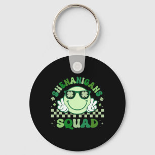 Shenanigans Squad St Patricks Day Hippie Face Gree Schlüsselanhänger