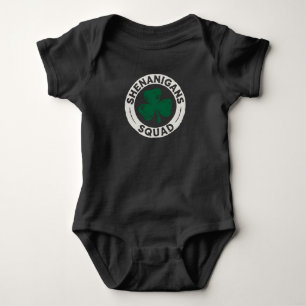 Shenanigans Squad St. Patrick's Day Kleeblatt Baby Strampler