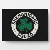 Shenanigans Squad St Patrick's Day Kleeblatt Fotoplatte (Vorderseite)