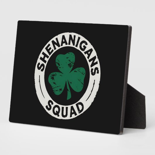 Shenanigans Squad St Patrick's Day Kleeblatt Fotoplatte (Seite)