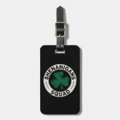 Shenanigans Squad St Patrick's Day Kleeblatt Gepäckanhänger (Vorderseite vertikal)