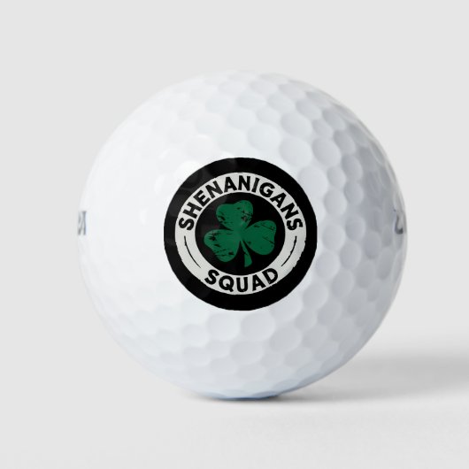 Shenanigans Squad St Patrick's Day Kleeblatt Golfball (Vorderseite)