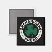 Shenanigans Squad St Patrick's Day Kleeblatt Magnet (Vorderseite/Rückseite)