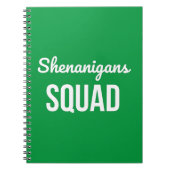 Shenanigans Squad St Patrick's Day Notizblock (Vorderseite)
