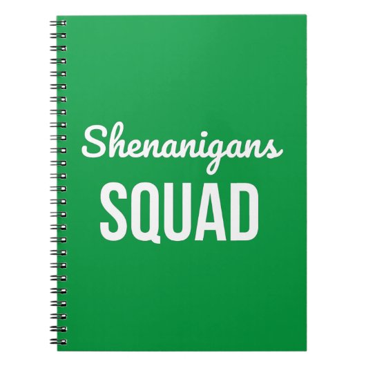Shenanigans Squad St Patrick's Day Notizblock (Vorderseite)