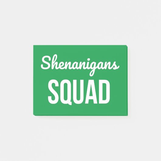 Shenanigans Squad St Patrick's Day Post-it Klebezettel (Vorderseite)