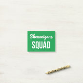 Shenanigans Squad St Patrick's Day Post-it Klebezettel (Auf Schreibtisch)