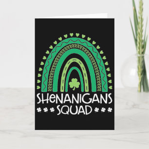 Shenanigans Squad St Patrick's Day Regenbogen Sham Karte